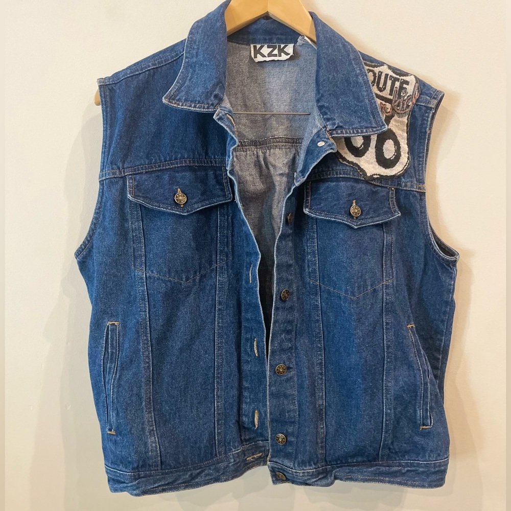 KZK Vintage Route 66 Denim Vest